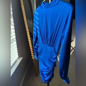 IN THE STYLE electric blue mini dress